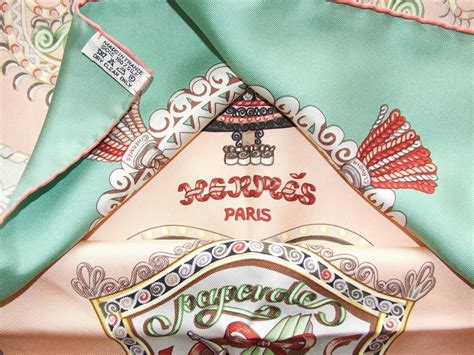 hermes scarf paperoles|Paperoles Silk Scarf .